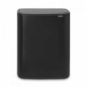 Контейнер для мусора, 60 л, нержавеющая сталь, черный, серия BO TOUCH BIN, BRABANTIA, Бельгия, Touch BRABANTIA