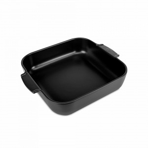 Форма для запекания квадратная, 28 х 28 см, 2.7 л, керамика, черный, серия Satin Black, PEUGEOT CERAMIC, Франция, Скидка до -35% на PEUGEOT CERAMIC