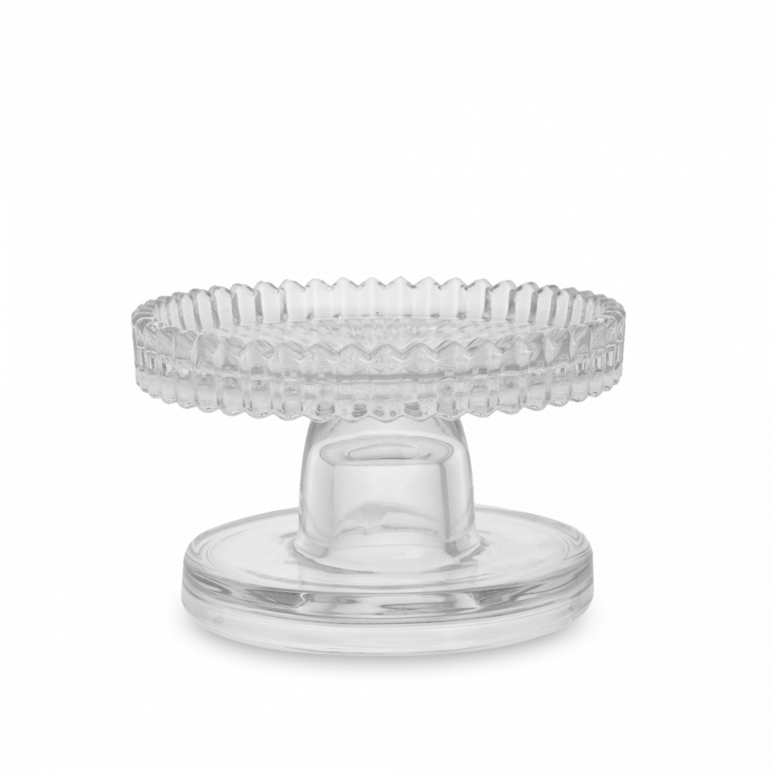 Подсвечник двусторонний, для тонкой или цилиндрической свечи, 9 см, стекло, серия Saltaire, ANNA LAFARG, Китай