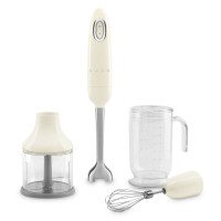 Блендер погружной с принадлежностями, 4 предмета, нержавеюащая сталь, пластик, кремовый, SMEG, Италия