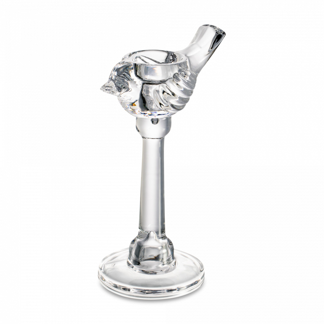 Подсвечник Ранняя Пташка, 21 см, стекло, прозрачный, Rasteli, Бельгия