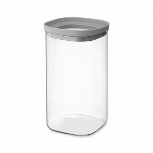 Банка для хранения, 1.5 л, боросиликатное стекло, силикон, светло-серый, SMART SOLUTIONS, Россия, Банки для хранения чая