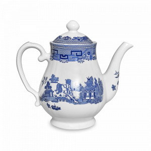 Чайник заварочный, 965 мл, фарфор, белый, синий, серия Blue Willow, GRACE BY TUDOR, Великобритания, GRACE BY TUDOR (Великобритания)