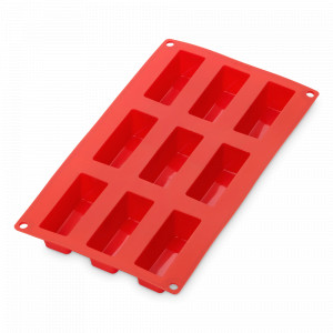 Форма для выпечки мини-пирожных, 9 ячеек, силикон, красный, LEKUE, Испания, LEKUE (Испания)