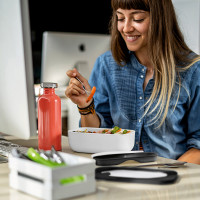 Набор из ланч-бокса и приборов, 20 х 12 см, полипропилен, нержавеющая сталь, белый, серия Store Go, GUZZINI, Италия_00802420039281777757.jpg