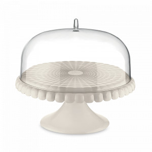 Блюдо для торта с крышкой, 30 см, пластик SAN, белый, серия Tiffany, GUZZINI, Италия, GUZZINI (Италия)