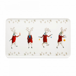 Блюдо сервировочное прямоугольное, 42 х 25.2 см, фарфор, белый, декор, серия Angels, VISTA ALEGRE, Португалия, Прямоугольные блюда для сервировки