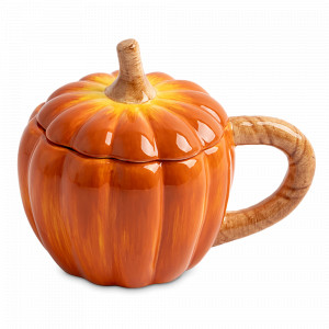 Кружка с крышкой «Тыква», 450 мл, керамика, оранжевый, серия Bright Pumpkin, ANNA LAFARG, Китай, Кружки