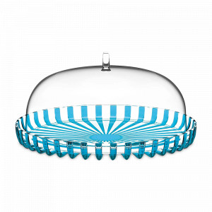 Блюдо для торта с крышкой, биопластик, 31 см, бирюзовый, серия Dolcevita, GUZZINI, Италия, GUZZINI (Италия)