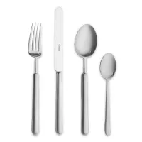 Набор столовых приборов на 6 персон, 24 предмета, стальной матовый, серия Bali, CUTIPOL, Португалия, 
