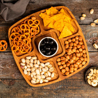 Менажница квадратная, 27 см, дуб, коричневый, UNECA, Россия_00812960055972673941.jpg