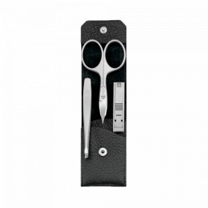 Набор маникюрный в кожаном футляре, цвет чёрный, 3 предмета, Twinox, ZWILLING J.A. HENCKELS, Германия, Мужской маникюрный набор