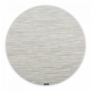 Салфетка подстановочная круглая, диам. 38 см, цвет серо-белый (Chalk), серия Bamboo, CHILEWICH, США, CHILEWICH (США)