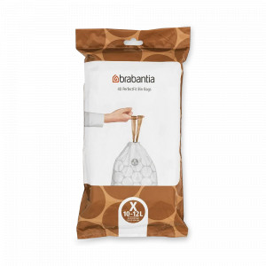 Пакет для мусора X, 40 штук, 10-12 л, полиэтилен, BRABANTIA, Бельгия, Пакеты для мусора BRABANTIA