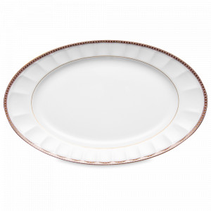 Блюдо овальное, 42 см, фарфор, белый, золотой, серия Soren Gold, WALLENDORFER, Германия, WALLENDORFER (Германия)