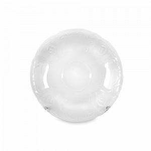 Блюдце кофейное, 14 см, фарфор, белый, серия Недекорированный, BERNADOTTE, Чехия, Скидка до -30% на фарфор BERNADOTTE