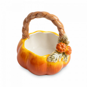 Конфетница «Тыква», 21 х 21 см, керамика, оранжевый, серия Bright Pumpkin, ANNA LAFARG, Китай, Конфетницы