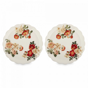 Набор из 2-х подстановочных тарелок, 32,5 см, керамика, белый, декор, серия Regale, NUOVA CER, Италия, Наборы тарелок для кухни