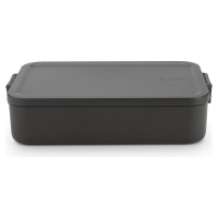 Ланч-бокс Bento большой, 25.5 х 16.7 см, пластик, антрацит, серия Make & Take, BRABANTIA, Бельгия_00812680051373851711.jpg