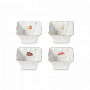 Набор из 4-х рамекинов White, 10 х 10 см, 150 мл, керамика, белый, декор, серия The Nutcracker, COSTA NOVA, Португалия, The Nutcracker COSTA NOVA