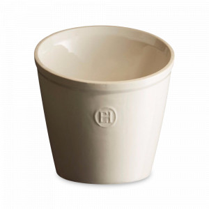 Стакан для кухонных предметов и аксессуаров, керамика, 1 л, 14 см, кремовый, серия Flame, EMILE HENRY, Франция, Скидки до -20% на посуду Emile Henry