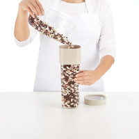 Набор контейнеров для сыпучих продуктов, 5 предметов, пластик, силикон, бежевый, серия Flip Storage, LEKUE, Испания_00817020063627733988.jpg