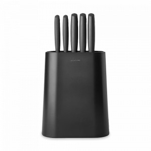 Набор из 5-ти ножей с подставкой, темно-серый, серия Tasty+, BRABANTIA, Бельгия, Набор ножей мужской