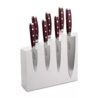 Набор из 7-и кухонных ножей на подставке из дуба, серия GOU 161, YAXELL, Япония, 