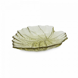 Блюдо «Лист», 16 х 14 см, стекло, зеленое, серия Autumn Forest, ANNA LAFARG, Китай, Autumn forest ANNA LAFARG