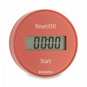 Таймер кухонный с магнитом, 7,5 см, пластик, терракотовый, серия Tasty+, BRABANTIA, Бельгия, Tasty+ BRABANTIA