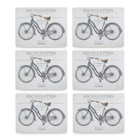 Набор из 6-ти подстановочных салфеток Bicycle, 30 х 22,8 см, пробка, декор, CREATIVE TOPS, Великобритания