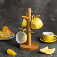 Подставка для кружек дубовая, 32 х 15 см, коричневый, UNECA, Россия_00812990062436677475.jpg