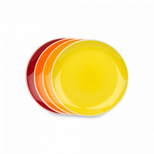 Набор из 4-х десертных тарелок «Магма», 19.2 см, костяной фарфор, мультиколор, WAECHTERSBACH, Германия, Наборы столовые