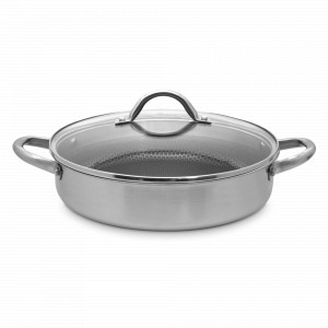 Сотейник с антипригарным покрытием, диам. 28 см, со стеклянной крышкой, серия Relief, ELO, Германия, Скидка -20 % на посуду ELO