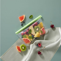 Пакет плоский для хранения продуктов, 0.5 л, силикон, зеленый, серия Reuse & Reduce, LEKUE, Испания_00817020064294202249.jpg