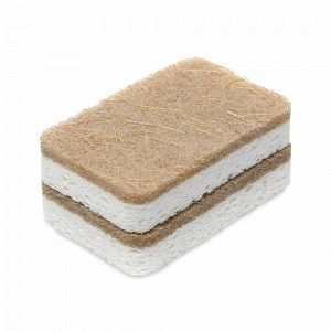 Набор из 6-ти губок для посуды Eco Sponge, 7 х 11 см, кокосовое волокно, целлюлоза, бежевый, SMART SOLUTIONS, Россия, Полезные мелочи