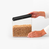 Контейнер модульный для продуктов, 3.5 л, 22 х 11 х 20.2 см, пластик, темно-серый, серия Tasty+, BRABANTIA, Бельгия_00817010067416999750.jpg