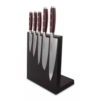 Набор из 5-ти кухонных ножей на подставке из дуба, серия GOU 161, YAXELL, Япония, 