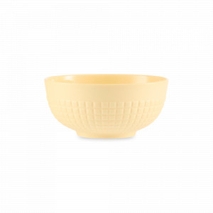 Салатник порционный, 15 см, фарфор, желтый, рельеф, серия Луч, DECOR DE TABLE, Россия, Пиалы, салатники индивидуальные