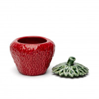 Банка с крышкой «Земляника», 10 см, керамика, красный, серия Земляника, Bordallo Pinheiro, Португалия_00804080066704624789.jpg