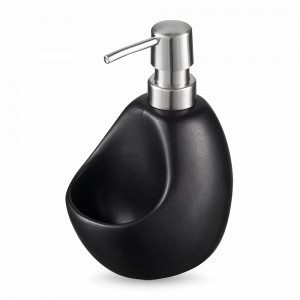 Дозатор для мыла Lystad, 460 мл, керамика, черный, SMART SOLUTIONS, Россия, Диспенсеры и мыльницы