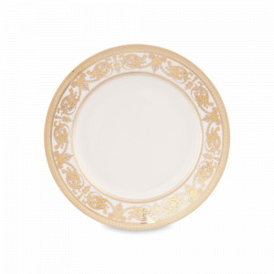 Тарелка десертная Cream Gold, 17 см, фарфор, белый, золотой, серия Constanza Imperial, FALKENPORZELLAN, Германия, Фарфоровые тарелки