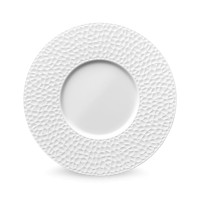 Блюдце для чайной чашки FRAGMENTS BLANC, 15.8 см, фарфор, белый, рельеф, серия Collection L, GUY DEGRENNE, Франция