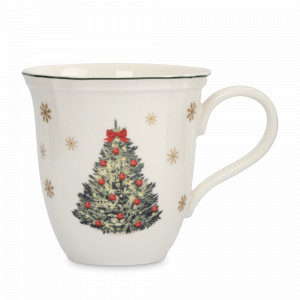 Кружка «Лошадка и елка», 380 мл, фарфор, белый, декор, серия Miracle, ANNA LAFARG, Китай, Кружки