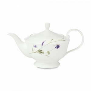 Чайник заварочный, 940 мл, костяной фарфор, белый, декор, серия Ботаника, NARUMI, Япония, Предметы сервировки NARUMI