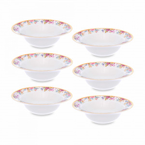 Набор из 6-ти салатников Gold, 18 см, фарфор, белый, декор, серия PBC-Carinzia, FALKENPORZELLAN, Германия, FALKENPORZELLAN (Германия)