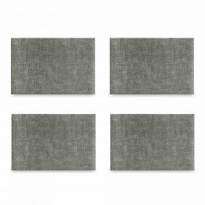 Набор из 4-х подстановочных салфеток, 30 х 45 см, полиуретан, серый, серия Leanera, LIBERTY JONES, Россия, Салфетки подстановочные