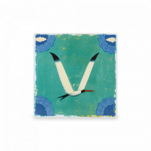 Тарелка декоративная квадратная Letter V, 23 см, фарфор, декор, серия Vida Alegre, VISTA ALEGRE, Португалия, Декоративные тарелки Vista Alegre