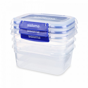 Набор из 3-х контейнеров, 1 л, пластик, серия Klip It Plus, SISTEMA, Новая Зеландия, SISTEMA (Новая Зеландия)