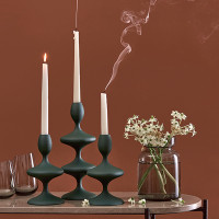 Подсвечник на одну свечу, 29 см, металл, темно-зеленый, серия Vivlend, BERGENSON BJORN, Великобритания_00818840045392907575.jpg